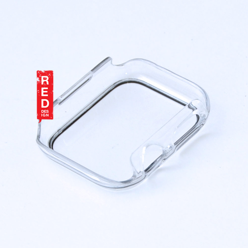 Picture of Apple Watch 45mm Case | Red Design PC and Tempered Glass Full Coverage Case Splash Proof for Apple Watch 45mm Series 7 (Clear)