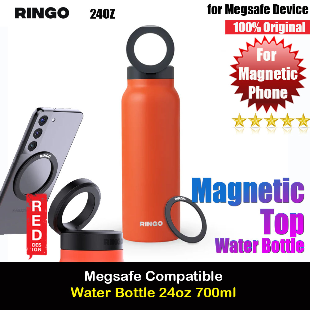 Picture of Ringo Stainless Steel Water Bottle with Magnetic Magsafe Compatible Lid 24oz 700 ml BPA Free (Orange) Red Design- Red Design Cases, Red Design Covers, iPad Cases and a wide selection of Red Design Accessories in Malaysia, Sabah, Sarawak and Singapore 