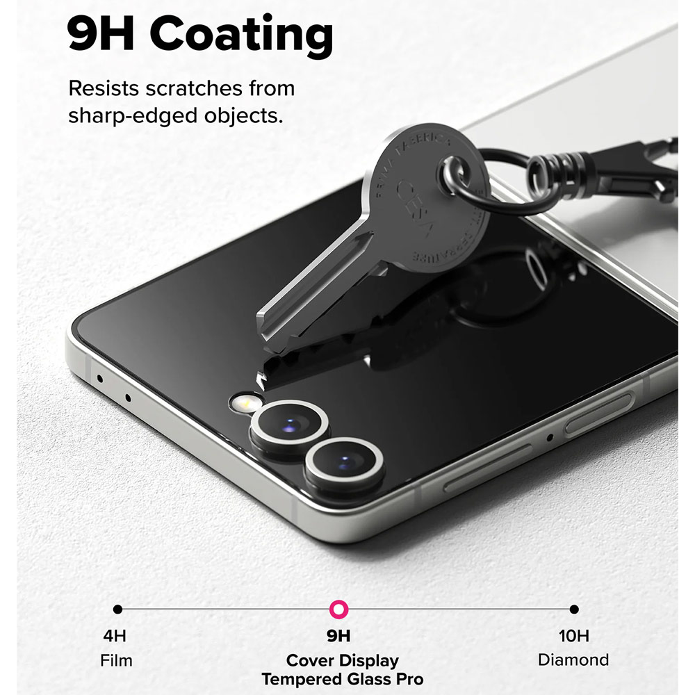 Picture of Samsung Galaxy Z Flip 7 Screen Protector | Ringke 3 in 1 Cover Display Tempered Glass Inner Screen Protector Hinge Protector for Samsung Galaxy Z Flip 7