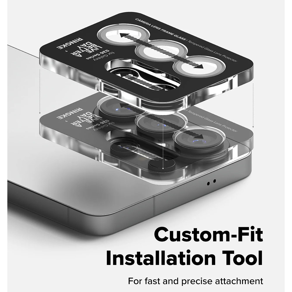 Picture of Samsung Galaxy S26 Ultra  | Ringke Camera Lens Frame Glass Protector with Easy Installation for Samsung Galaxy S26 Ultra (Black)
