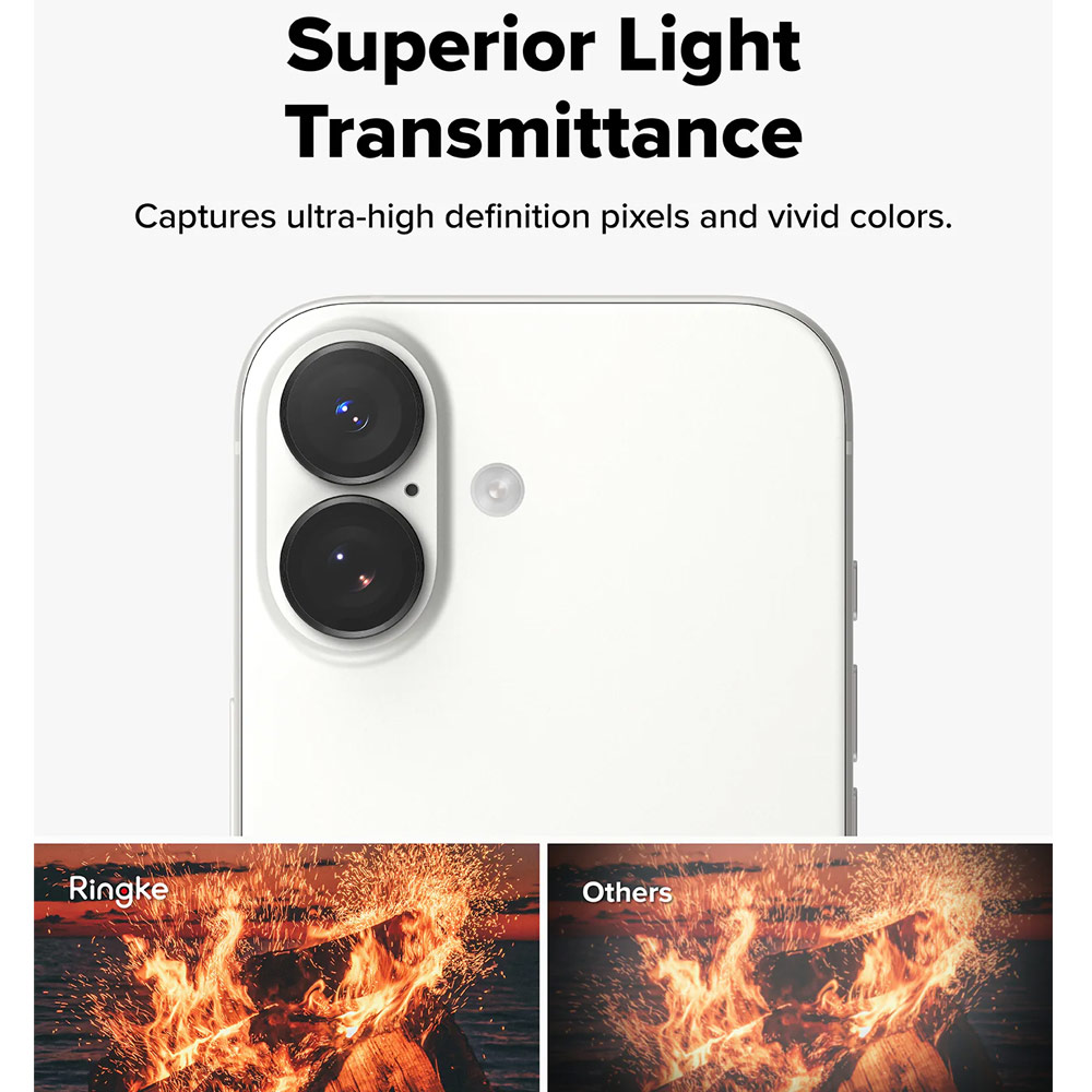 Picture of Apple iPhone 17 6.3 | Ringke Camera Lens Frame Glass Protector with Easy Installation for iPhone 17 6.3 (Black)