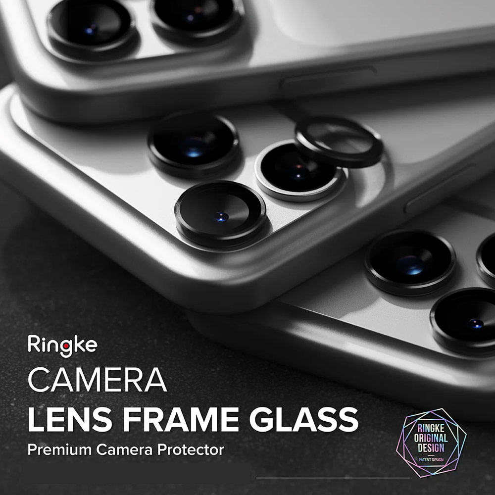 Picture of Apple iPhone 17 Pro 6.3  | Ringke Camera Lens Frame Glass Protector with Easy Installation for iPhone 17 Pro Max 6.9 iPhone 17 Pro 6.3 (Black)