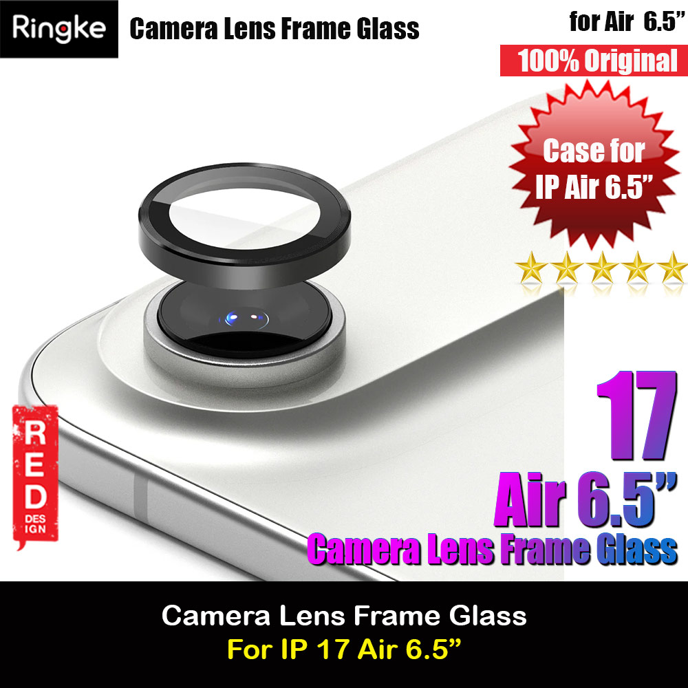 Picture of Ringke Camera Lens Frame Glass Protector with Easy Installation for iPhone Air 6.5 (Black) Apple iPhone Air 6.5- Apple iPhone Air 6.5 Cases, Apple iPhone Air 6.5 Covers, iPad Cases and a wide selection of Apple iPhone Air 6.5 Accessories in Malaysia, Sabah, Sarawak and Singapore 