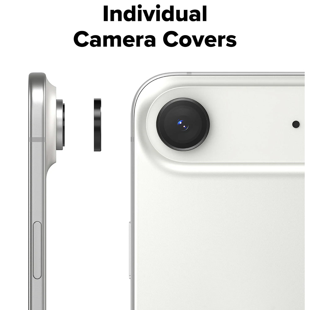 Picture of Apple iPhone Air 6.5 | Ringke Camera Lens Frame Glass Protector with Easy Installation for iPhone Air 6.5 (Black)