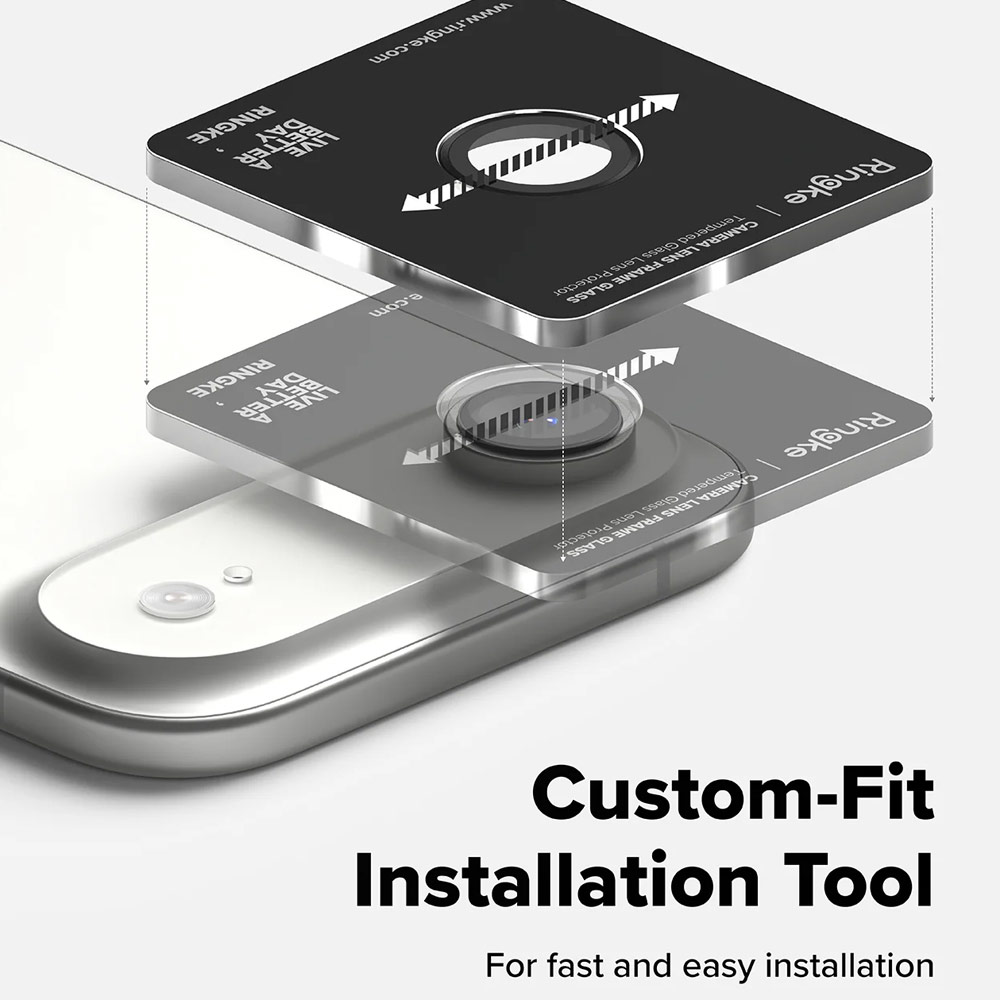 Picture of Apple iPhone Air 6.5 | Ringke Camera Lens Frame Glass Protector with Easy Installation for iPhone Air 6.5 (Black)