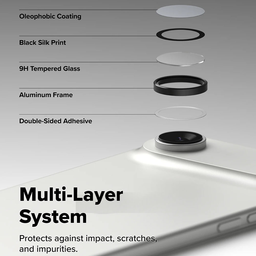 Picture of Apple iPhone Air 6.5 | Ringke Camera Lens Frame Glass Protector with Easy Installation for iPhone Air 6.5 (Black)