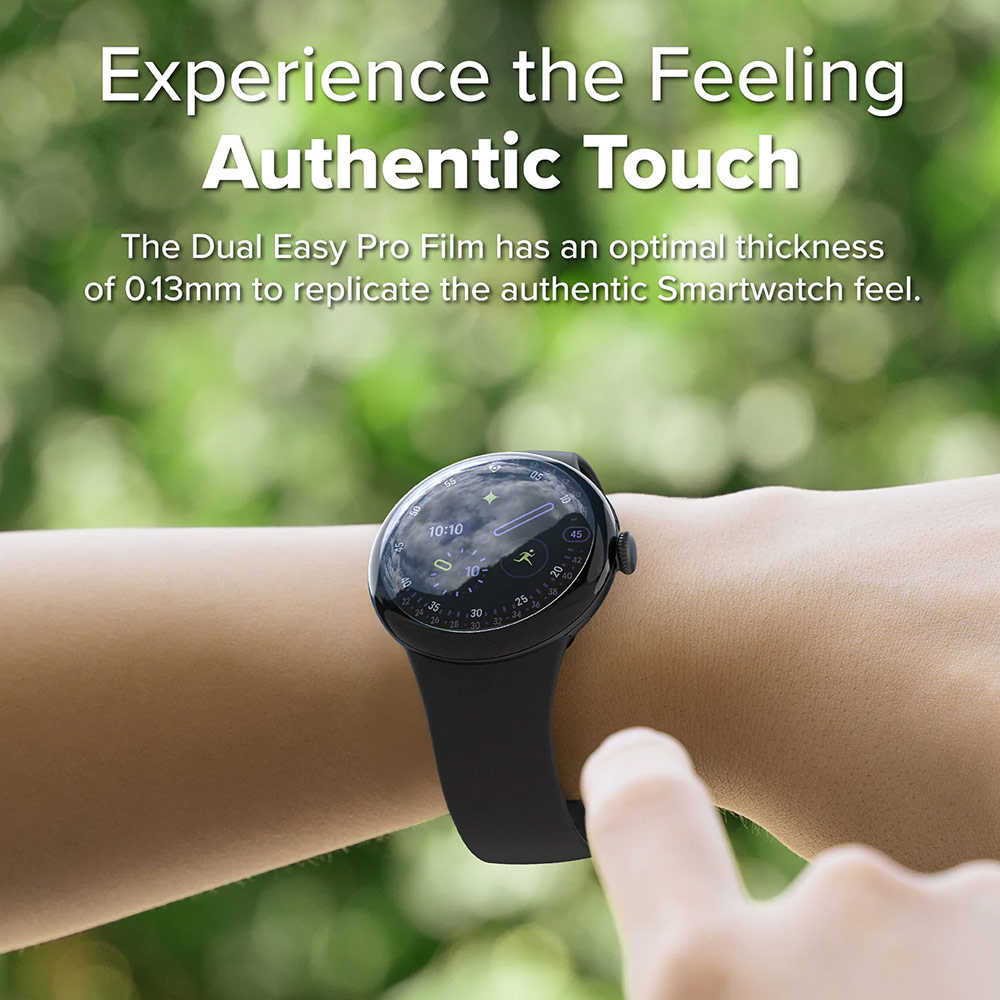 Picture of Google Pixel Watch 4 45mm Screen Protector | Ringke Screen Protector Dual Easy Film Pro High Quality EPU Self Healing Anti Finger Print Soft Screen Protector for Google Pixel Watch 4 45mm (Clear) 2pcs