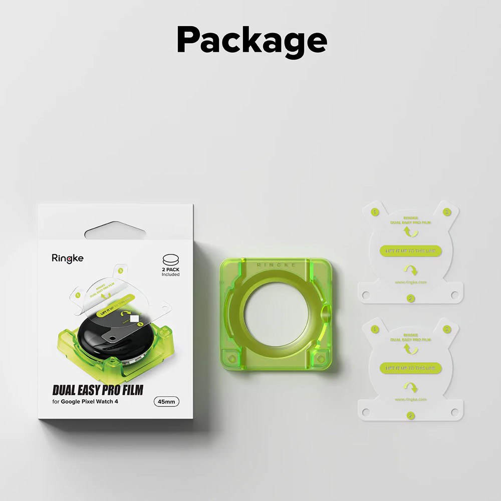 Picture of Google Pixel Watch 4 45mm Screen Protector | Ringke Screen Protector Dual Easy Film Pro High Quality EPU Self Healing Anti Finger Print Soft Screen Protector for Google Pixel Watch 4 45mm (Clear) 2pcs