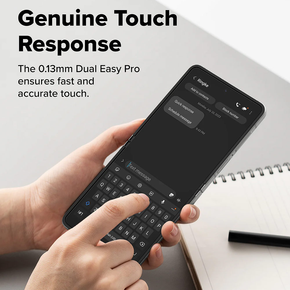 Picture of Samsung Galaxy Z Flip 7 Screen Protector | Ringke Screen Protector Dual Easy Film Interior Screen Protector for Samsung Galaxy Z Flip 7 (2pcs Pack)