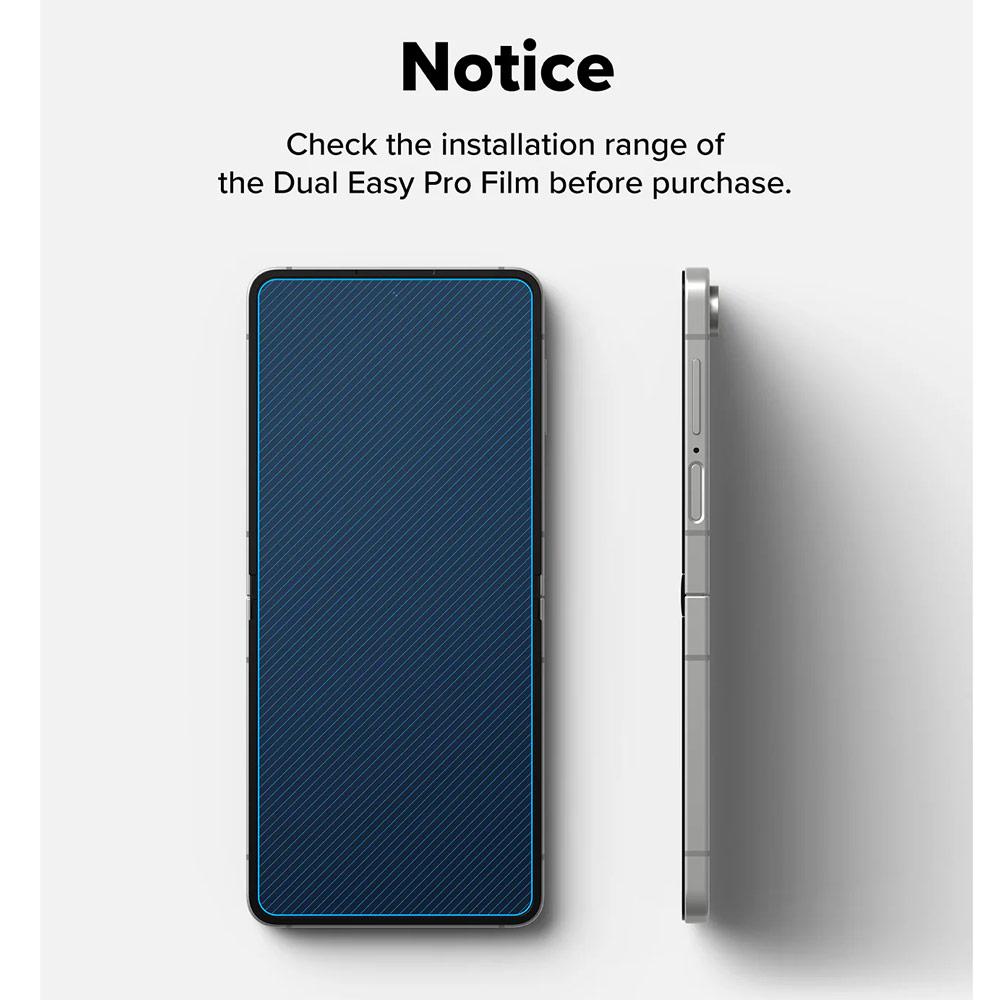 Picture of Samsung Galaxy Z Flip 7 Screen Protector | Ringke Screen Protector Dual Easy Film Interior Screen Protector for Samsung Galaxy Z Flip 7 (2pcs Pack)