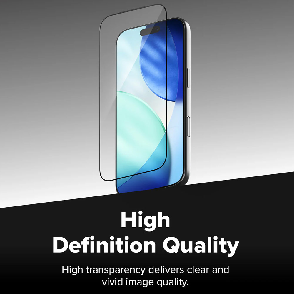 Picture of Apple iPhone 17 6.3 Screen Protector | Ringke Easy Slide Tempered Glass Screen Protector for iPhone 17 6.3  (Clear) 2pcs