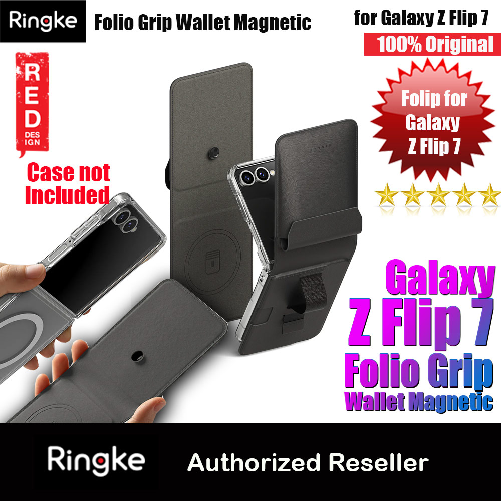 Picture of Samsung Galaxy Z Flip 7 | Ringke Folio Grip Wallet Magnetic for Samsung Galaxy Z Flip 7 (Black)