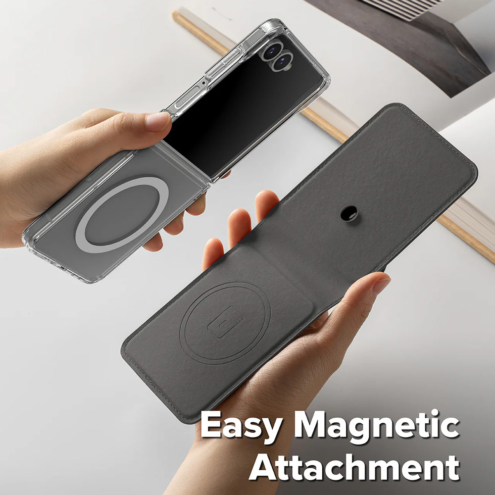 Picture of Samsung Galaxy Z Flip 7 | Ringke Folio Grip Wallet Magnetic for Samsung Galaxy Z Flip 7 (Black)