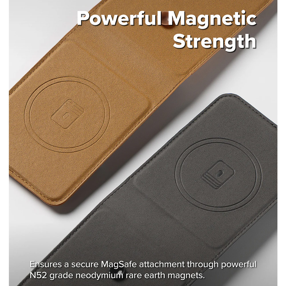 Picture of Samsung Galaxy Z Flip 7 | Ringke Folio Grip Wallet Magnetic for Samsung Galaxy Z Flip 7 (Brown)