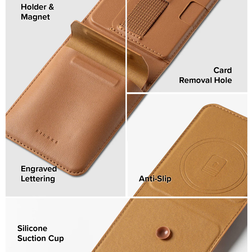 Picture of Samsung Galaxy Z Flip 7 | Ringke Folio Grip Wallet Magnetic for Samsung Galaxy Z Flip 7 (Brown)