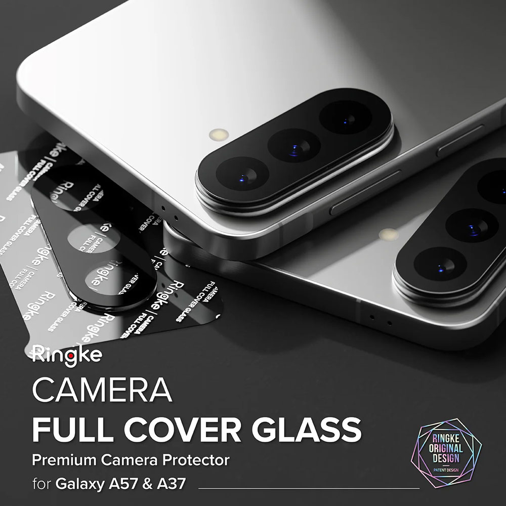Picture of Samsung Galaxy A57  | Ringke Full coverage camera protector  with Easy Installation for Samsung Galaxy A57 (Black)