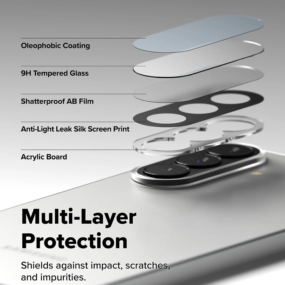 Picture of Samsung Galaxy A57  | Ringke Full coverage camera protector  with Easy Installation for Samsung Galaxy A57 (Black)