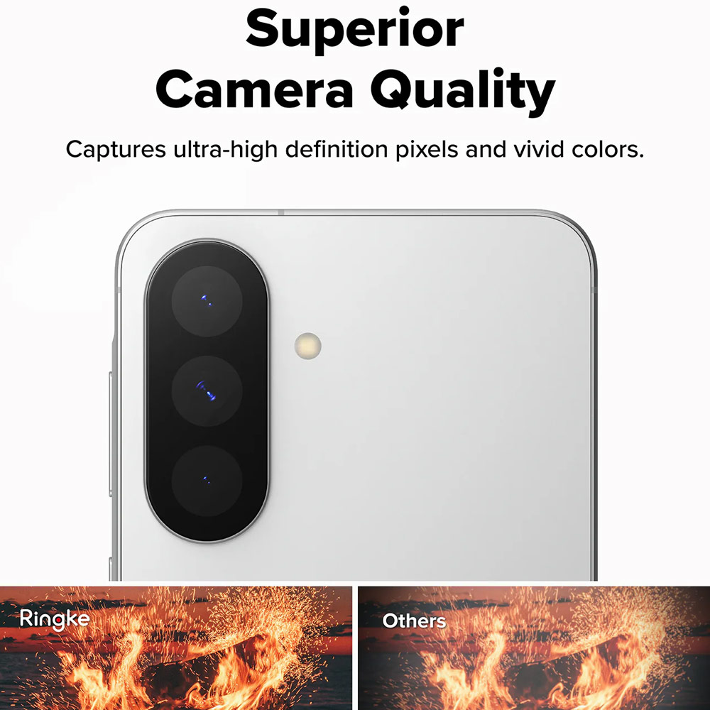 Picture of Samsung Galaxy A57  | Ringke Full coverage camera protector  with Easy Installation for Samsung Galaxy A57 (Black)