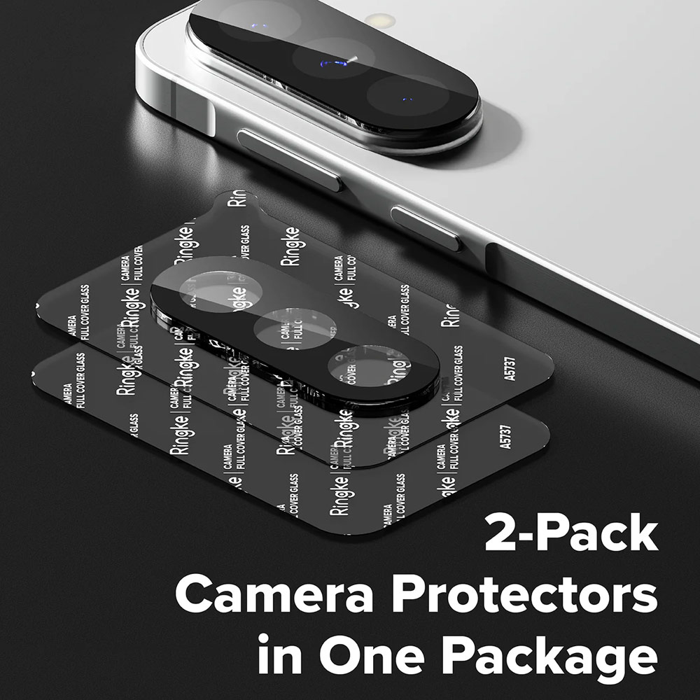 Picture of Samsung Galaxy A57  | Ringke Full coverage camera protector  with Easy Installation for Samsung Galaxy A57 (Black)