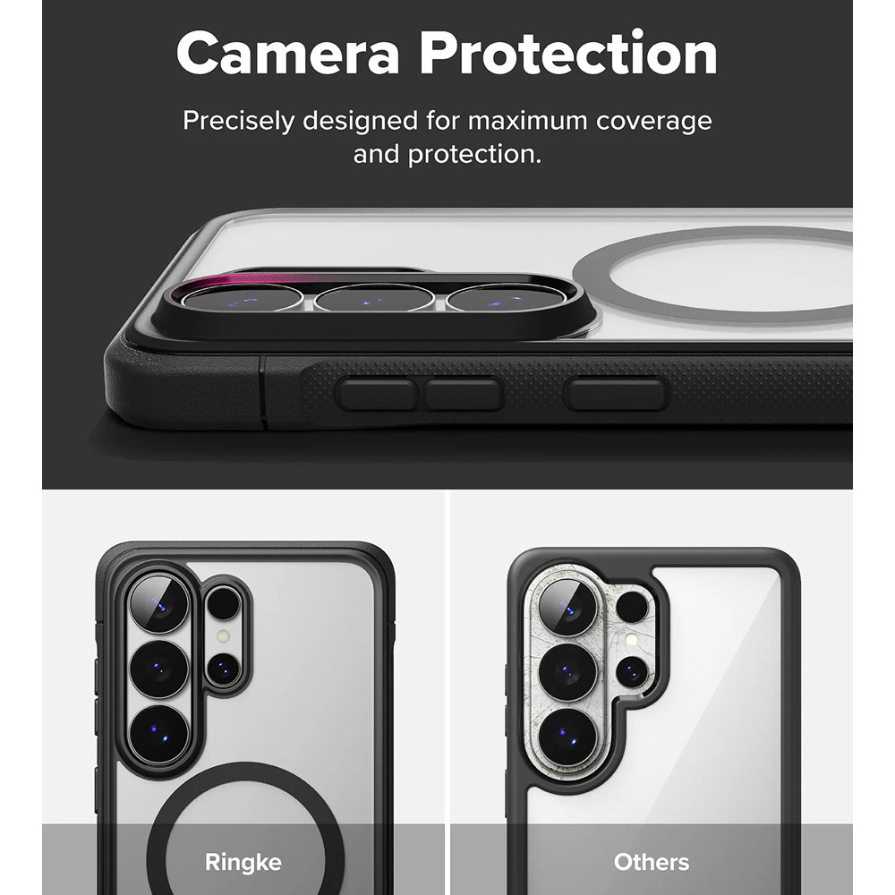 Picture of Samsung Galaxy S26 Ultra Case | Ringke Fusion Bold Magnetic Transparent Protection Case for Samsung Galaxy S26 Ultra (Black)