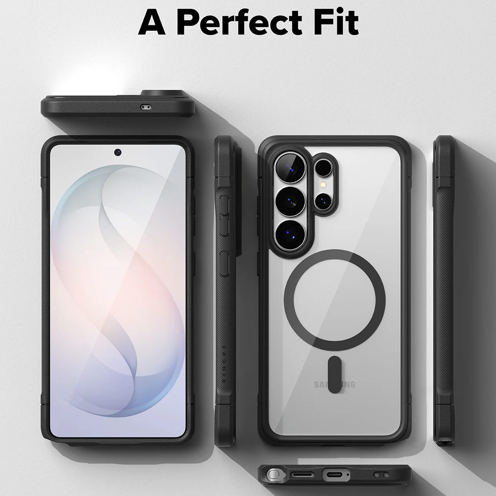 Picture of Samsung Galaxy S26 Ultra Case | Ringke Fusion Bold Magnetic Transparent Protection Case for Samsung Galaxy S26 Ultra (Black)
