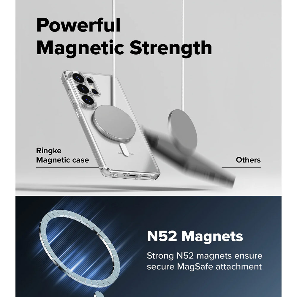 Picture of Samsung Galaxy S26 Ultra Case | Ringke Fusion Magnetic Transparent Protection Case for Samsung Galaxy S26 Ultra (Clear)