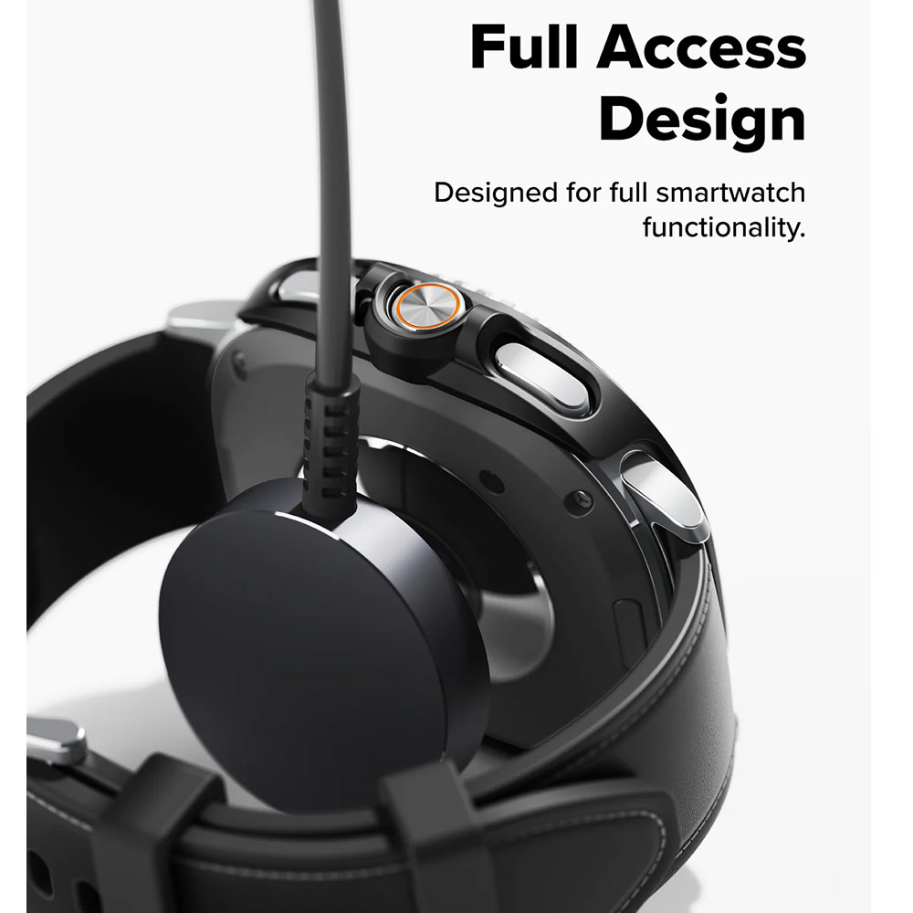 Picture of Samsung Galaxy Watch 8 Classic 46mm Case | Ringke Slim Protection Case for Samsung Galaxy Watch 8 Classic 46mm (Clear Matte Black)