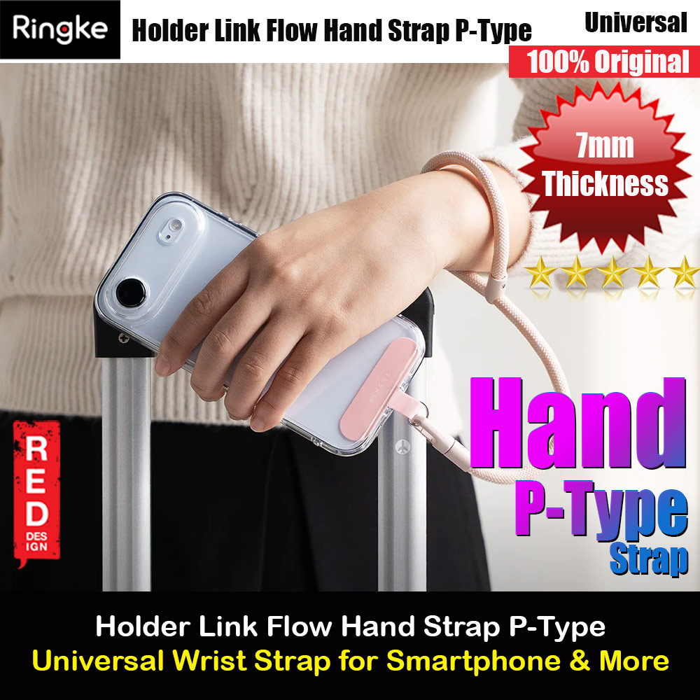 Picture of Ringke Holder Link and Flow Hand Strap P-Type Wrist Strap Phone Strap for closed-bottom phone case (Candy Pink) Red Design- Red Design Cases, Red Design Covers, iPad Cases and a wide selection of Red Design Accessories in Malaysia, Sabah, Sarawak and Singapore 