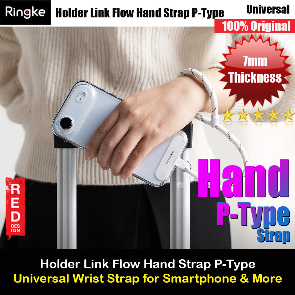 Picture of Ringke Holder Link and Flow Hand Strap P-Type Wrist Strap Phone Strap for closed-bottom phone case (Cloud White) Red Design- Red Design Cases, Red Design Covers, iPad Cases and a wide selection of Red Design Accessories in Malaysia, Sabah, Sarawak and Singapore 