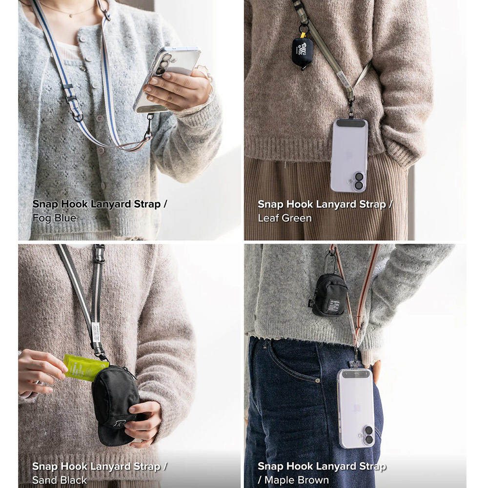 Picture of Ringke Adjustable Shoulder Holder Link Snap Hook Lanyard Crossbody Phone Strap for Phone case (Leaf Green)