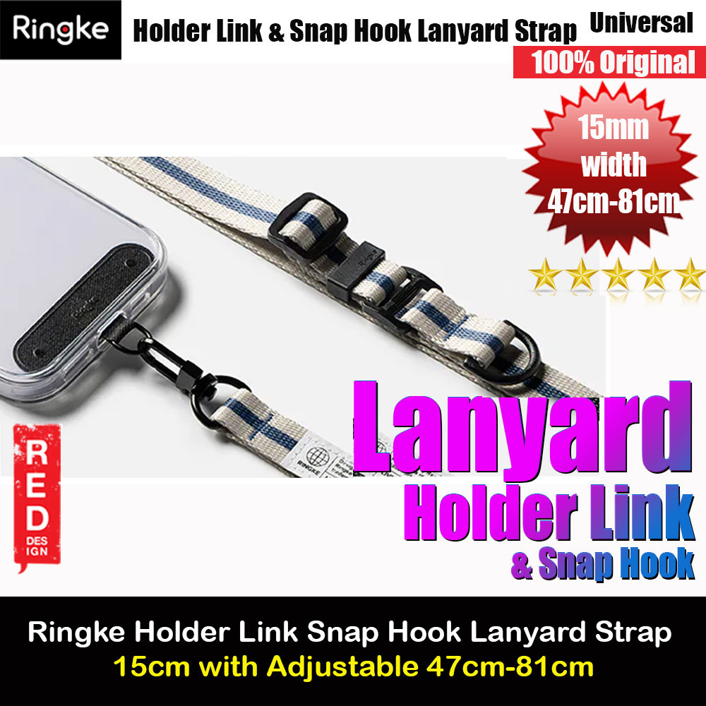 Picture of Ringke Adjustable Shoulder Holder Link Snap Hook Lanyard Crossbody Phone Strap for Phone case (Fog Blue) Red Design- Red Design Cases, Red Design Covers, iPad Cases and a wide selection of Red Design Accessories in Malaysia, Sabah, Sarawak and Singapore 