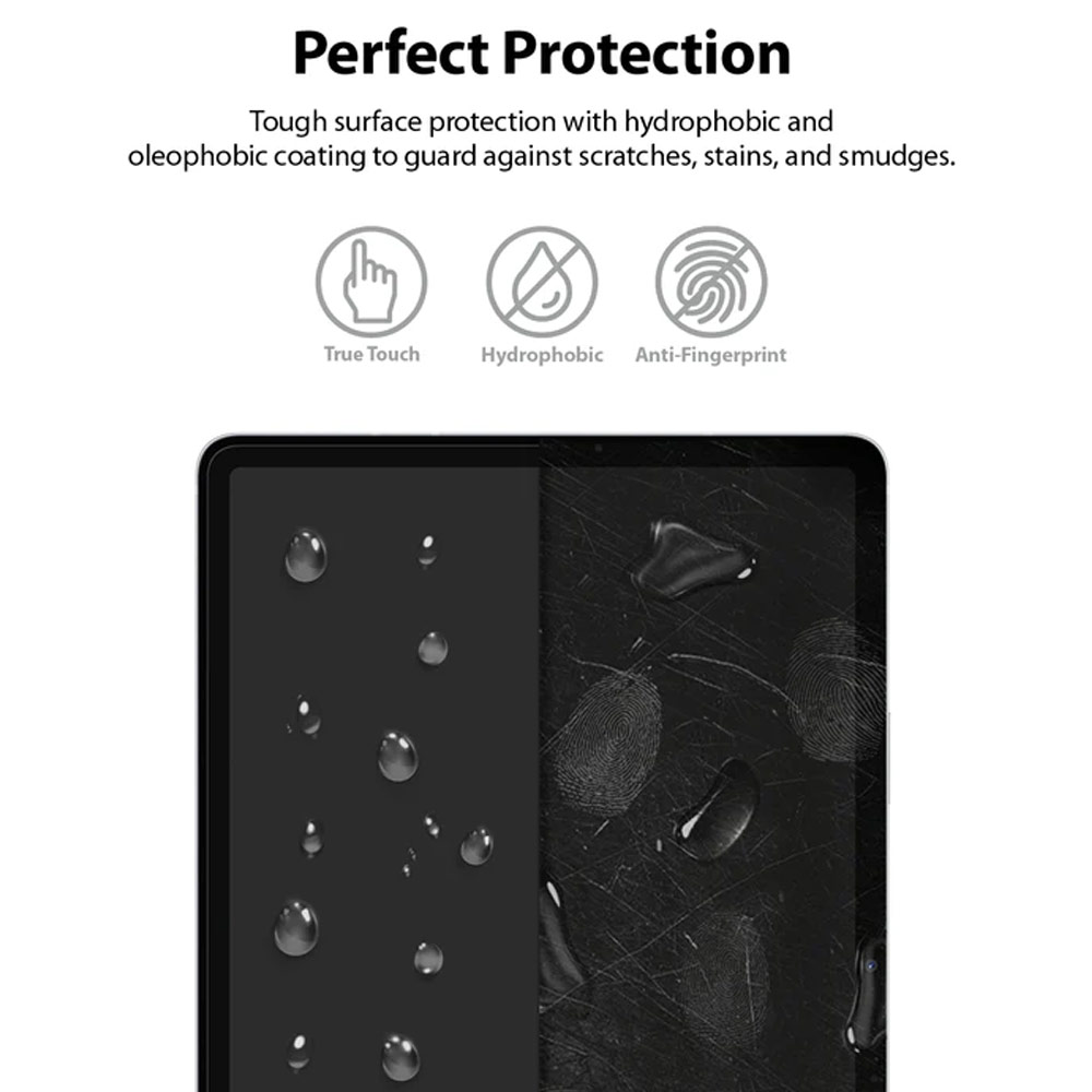 Picture of Apple iPad 10th Gen 10.9\" 2022 Screen Protector | Ringke Tempered Glass Screen Protector for Samsung Galaxy Tab S8 Plus S7 Plus S7 FE (Clear)