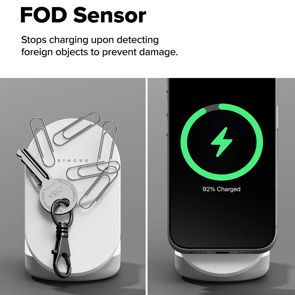 Picture of Ringke Stand Qi2 25W 3-in-1 Folding Magnetic Wireless Charger for Apple Watch iPhone Airpods
