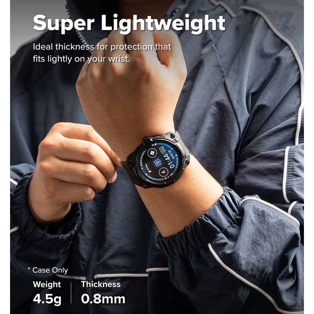 Picture of Samsung Galaxy Watch 8 44mm Case | Ringke Case and Band Strap Rugged Gear for Samsung Galaxy Watch 8 44mm (All Black)