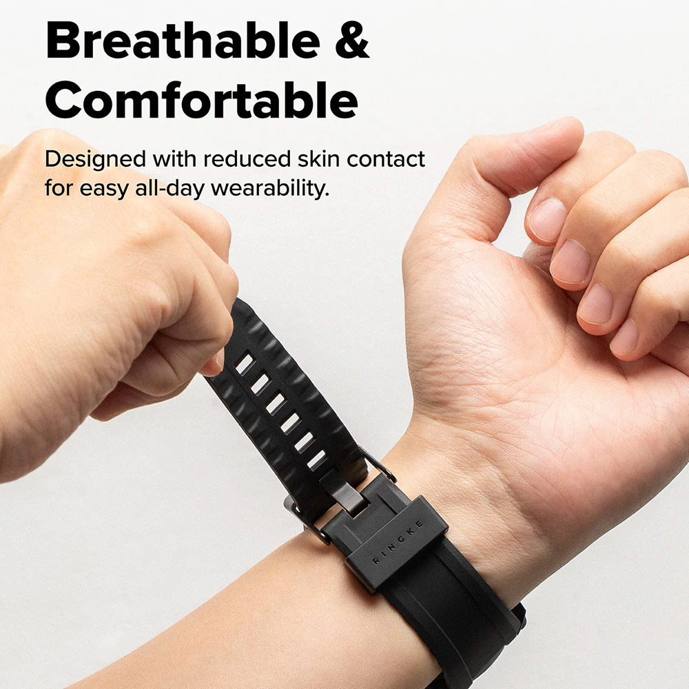 Picture of Samsung Galaxy Watch 8 44mm Case | Ringke Case and Band Strap Rugged Gear for Samsung Galaxy Watch 8 44mm (All Black)