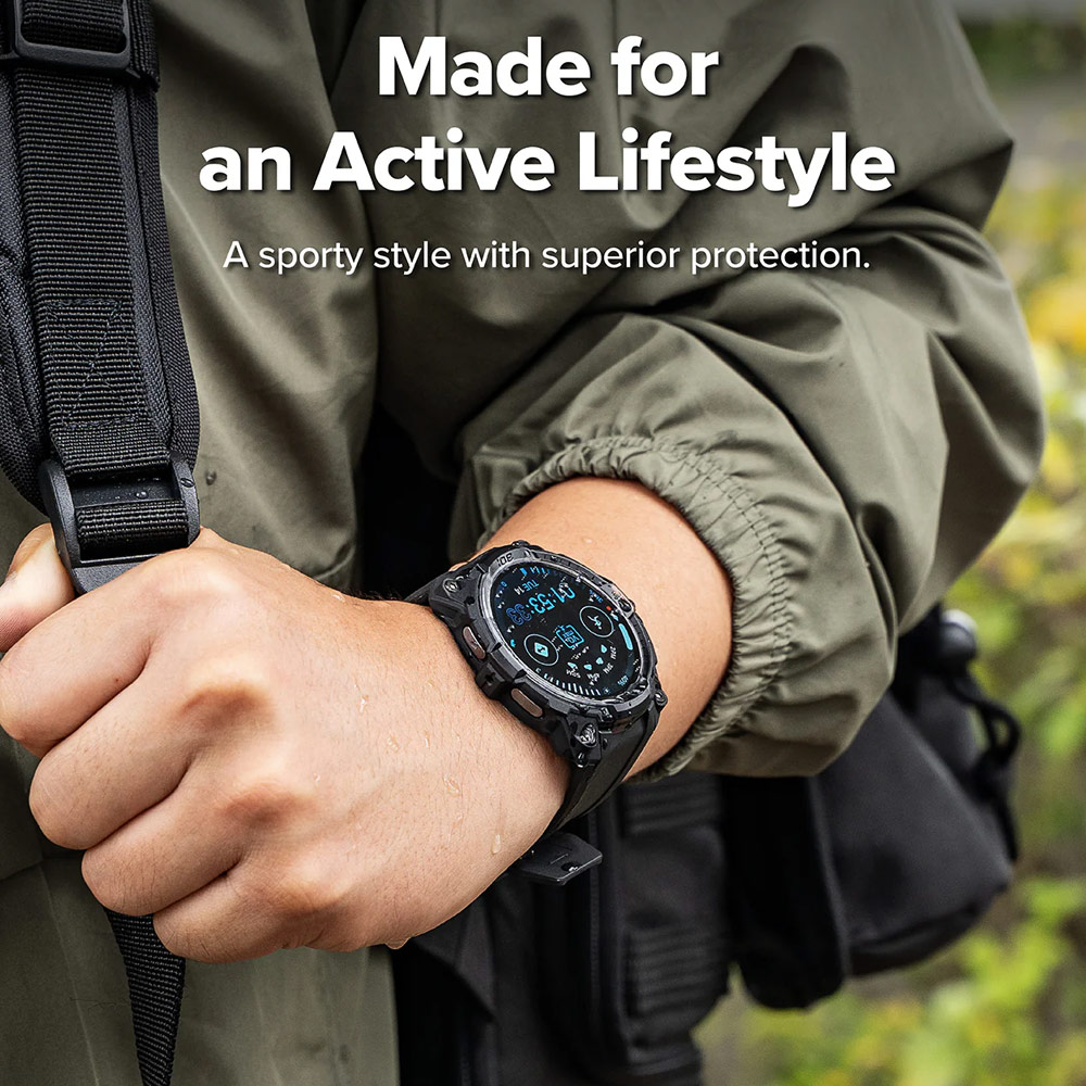 Picture of Samsung Galaxy Watch 8 44mm Case | Ringke Case and Band Strap Rugged Gear for Samsung Galaxy Watch 8 44mm (Black)