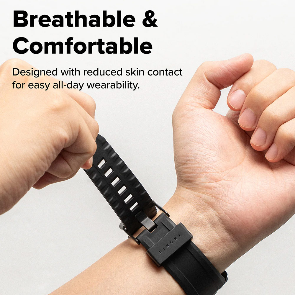 Picture of Samsung Galaxy Watch 8 Classic 46mm Case | Ringke Case and Band Strap Rugged Gear for Samsung Galaxy Watch 8 Classic 46mm (All Black)