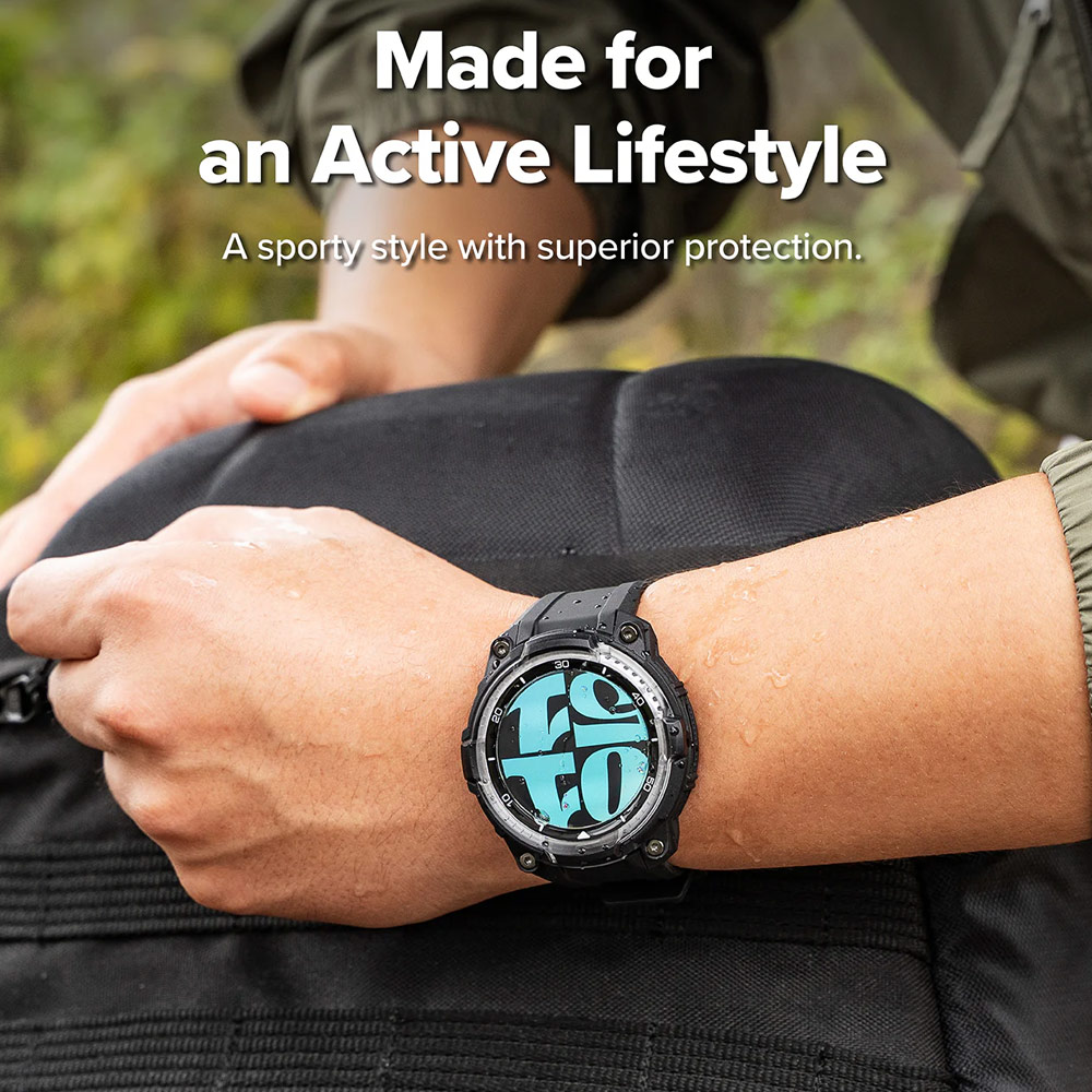 Picture of Samsung Galaxy Watch 8 Classic 46mm Case | Ringke Case and Band Strap Rugged Gear for Samsung Galaxy Watch 8 Classic 46mm (Black)