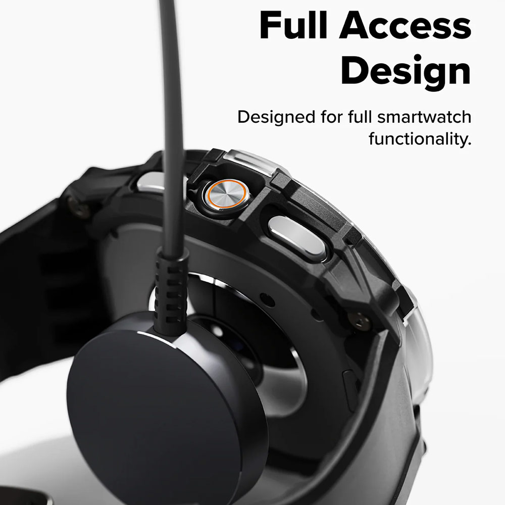 Picture of Samsung Galaxy Watch 8 Classic 46mm Case | Ringke Case and Band Strap Rugged Gear for Samsung Galaxy Watch 8 Classic 46mm (Black)