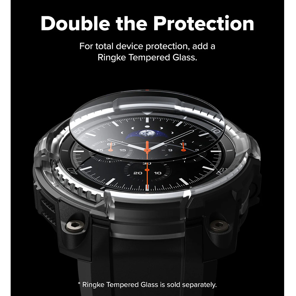 Picture of Samsung Galaxy Watch 8 Classic 46mm Case | Ringke Case and Band Strap Rugged Gear for Samsung Galaxy Watch 8 Classic 46mm (Black)