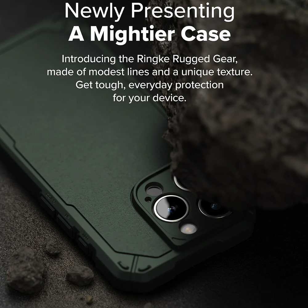 Picture of Apple iPhone 16 Pro 6.3 Case | Ringke Rugged Gear Drop Protection Case for Apple iPhone 16 Pro 6.3 (Dark Green)