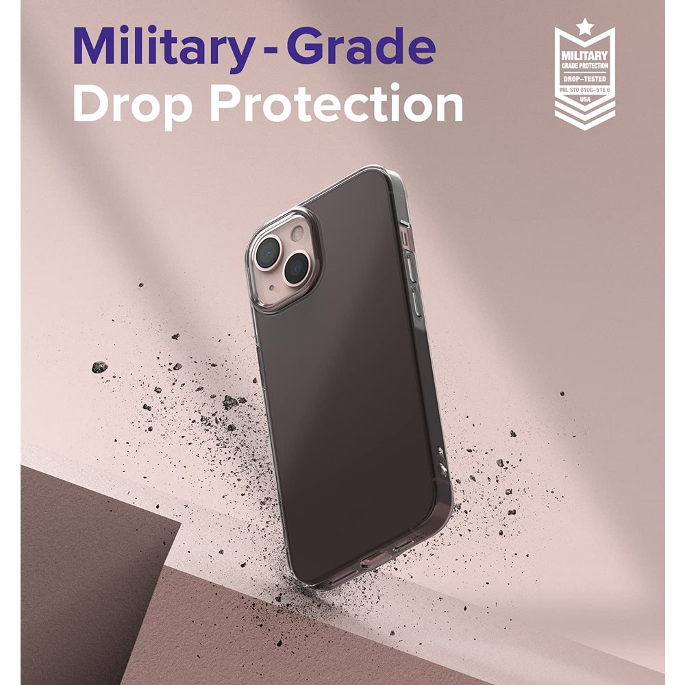 Picture of Apple iPhone 13 6.1 Case | Ringke Air Soft TPU Protection Case for Apple iPhone 13 6.1 (Smoke Black)