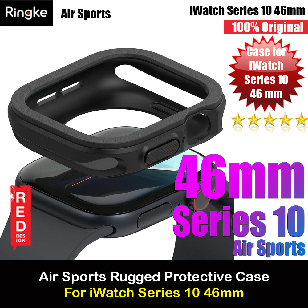 Picture of Ringke Air Sport Rugged Protection Case for Apple Watch Series 10 46mm (Black) Apple Watch 10 46mm- Apple Watch 10 46mm Cases, Apple Watch 10 46mm Covers, iPad Cases and a wide selection of Apple Watch 10 46mm Accessories in Malaysia, Sabah, Sarawak and Singapore 