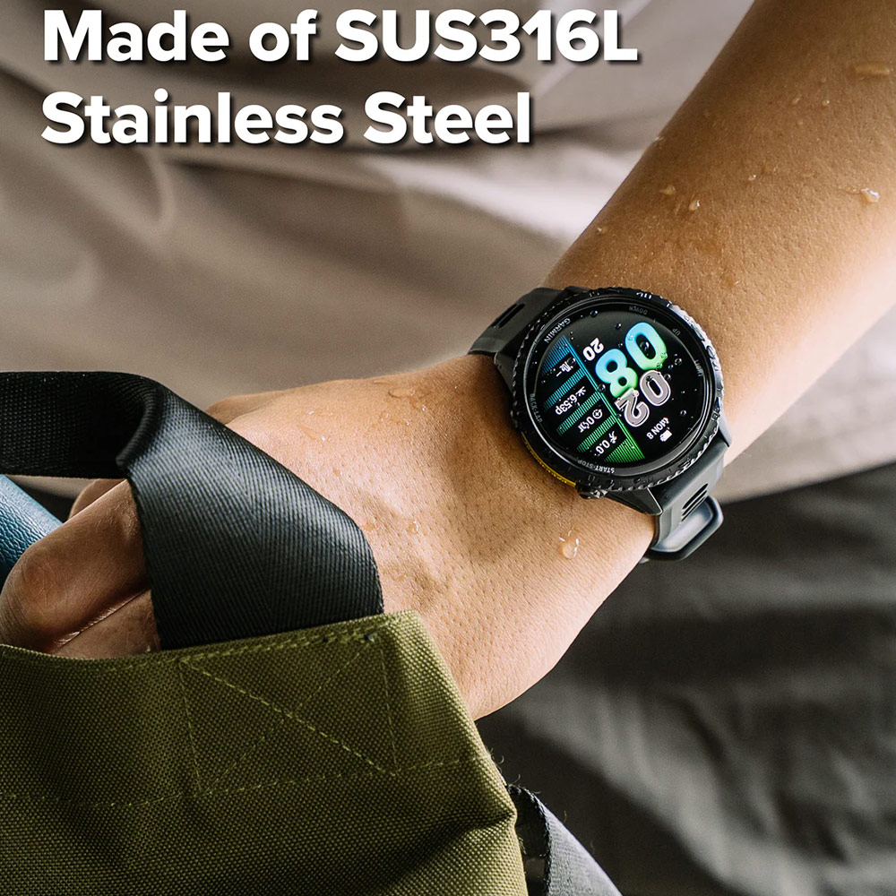 Picture of Garmin Forerunner 970  | Ringke Slim and Lightweight Design Stainless Steel Bezel for Garmin Forerunner 970 (RG01)