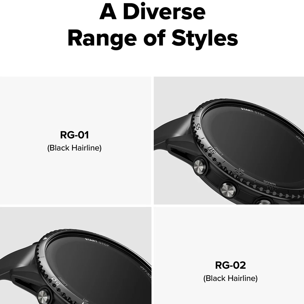 Picture of Garmin Forerunner 970  | Ringke Slim and Lightweight Design Stainless Steel Bezel for Garmin Forerunner 970 (RG01)