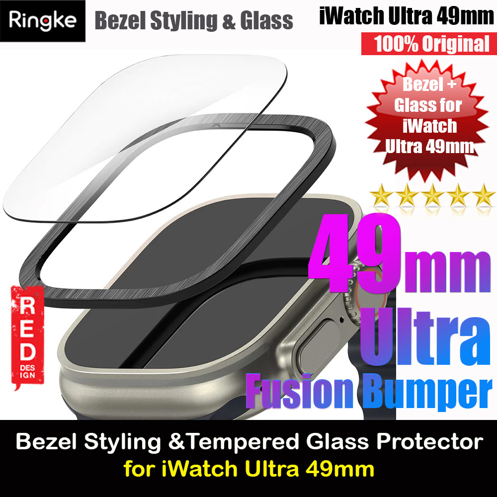Picture of Ringke Bezel and Tempered Glass Screen Protector Combo for Apple Watch Series 8 Ultra 49mm (49-03 Graphite) Apple Watch 49mm	Ultra- Apple Watch 49mm	Ultra Cases, Apple Watch 49mm	Ultra Covers, iPad Cases and a wide selection of Apple Watch 49mm	Ultra Accessories in Malaysia, Sabah, Sarawak and Singapore 