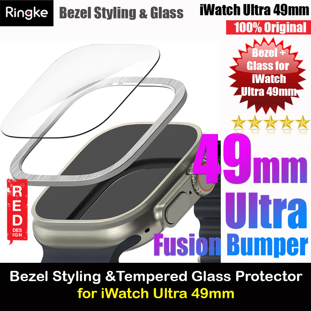 Picture of Ringke Bezel and Tempered Glass Screen Protector Combo for Apple Watch Series 8 Ultra 49mm (49-01 Titanium) Apple Watch 49mm	Ultra- Apple Watch 49mm	Ultra Cases, Apple Watch 49mm	Ultra Covers, iPad Cases and a wide selection of Apple Watch 49mm	Ultra Accessories in Malaysia, Sabah, Sarawak and Singapore 