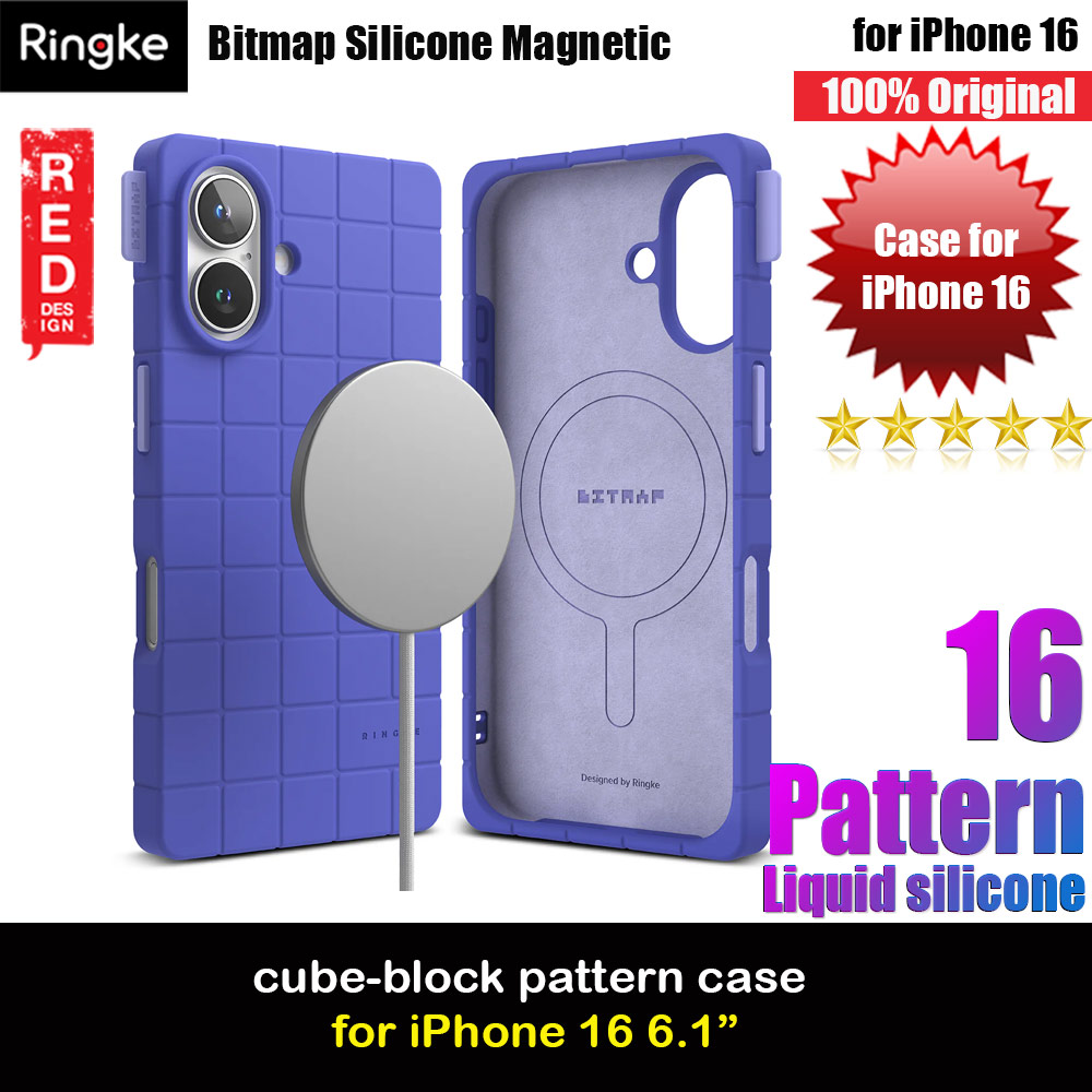 Picture of Ringke Bitmap Magnetic Pattern Drop Protection Case for iPhone 16 6.1 (Ultramarine) Apple iPhone 16 6.1- Apple iPhone 16 6.1 Cases, Apple iPhone 16 6.1 Covers, iPad Cases and a wide selection of Apple iPhone 16 6.1 Accessories in Malaysia, Sabah, Sarawak and Singapore 