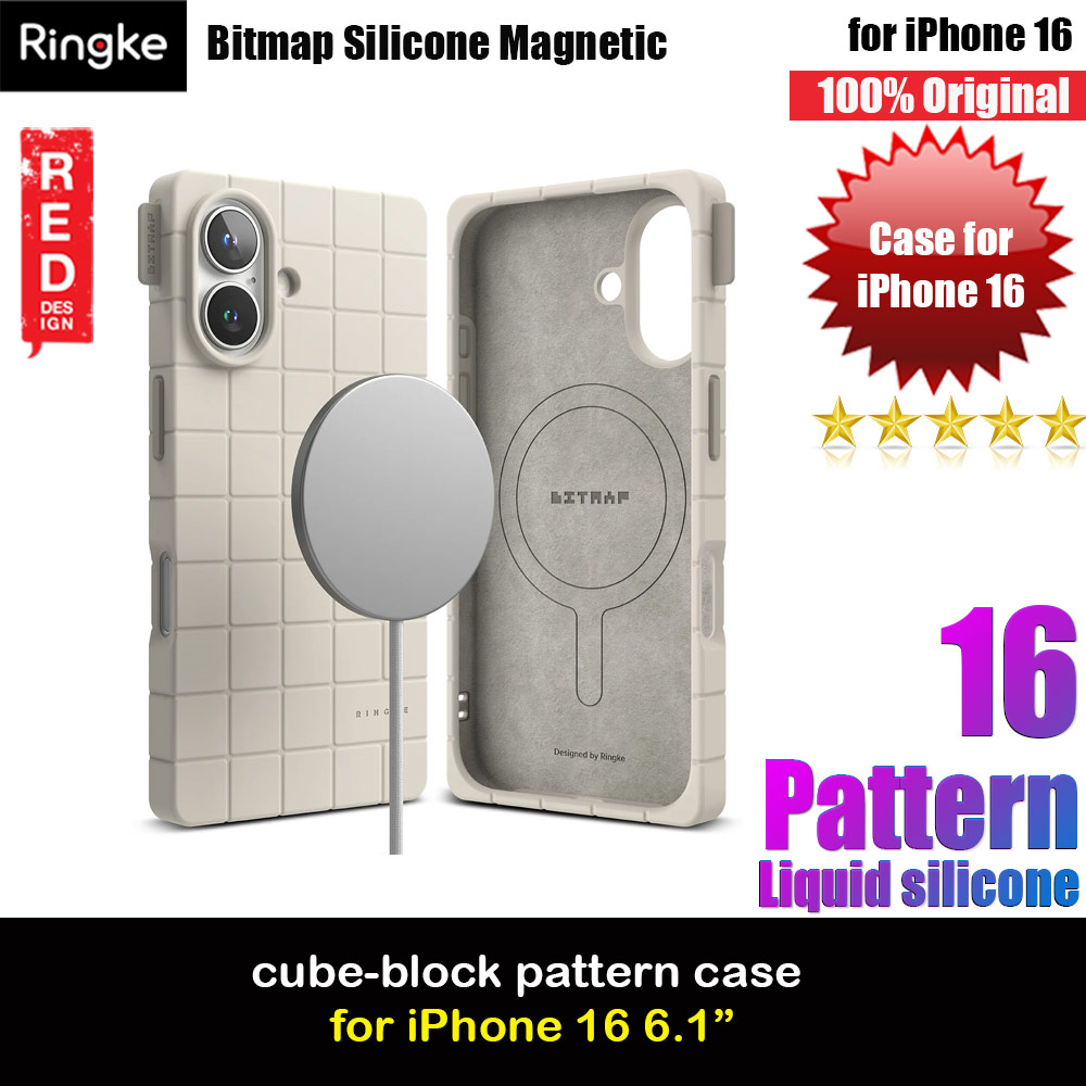 Picture of Ringke Bitmap Magnetic Pattern Drop Protection Case for iPhone 16 6.1 (Stone) Apple iPhone 16 6.1- Apple iPhone 16 6.1 Cases, Apple iPhone 16 6.1 Covers, iPad Cases and a wide selection of Apple iPhone 16 6.1 Accessories in Malaysia, Sabah, Sarawak and Singapore 