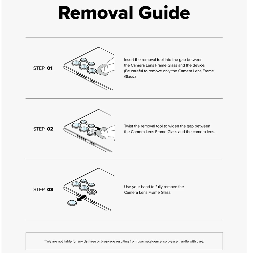 Picture of Samsung Galaxy S26  | Ringke Camera Lens Frame Glass Protector with Easy Installation for Samsung Galaxy S26 S26 Plus(Black)